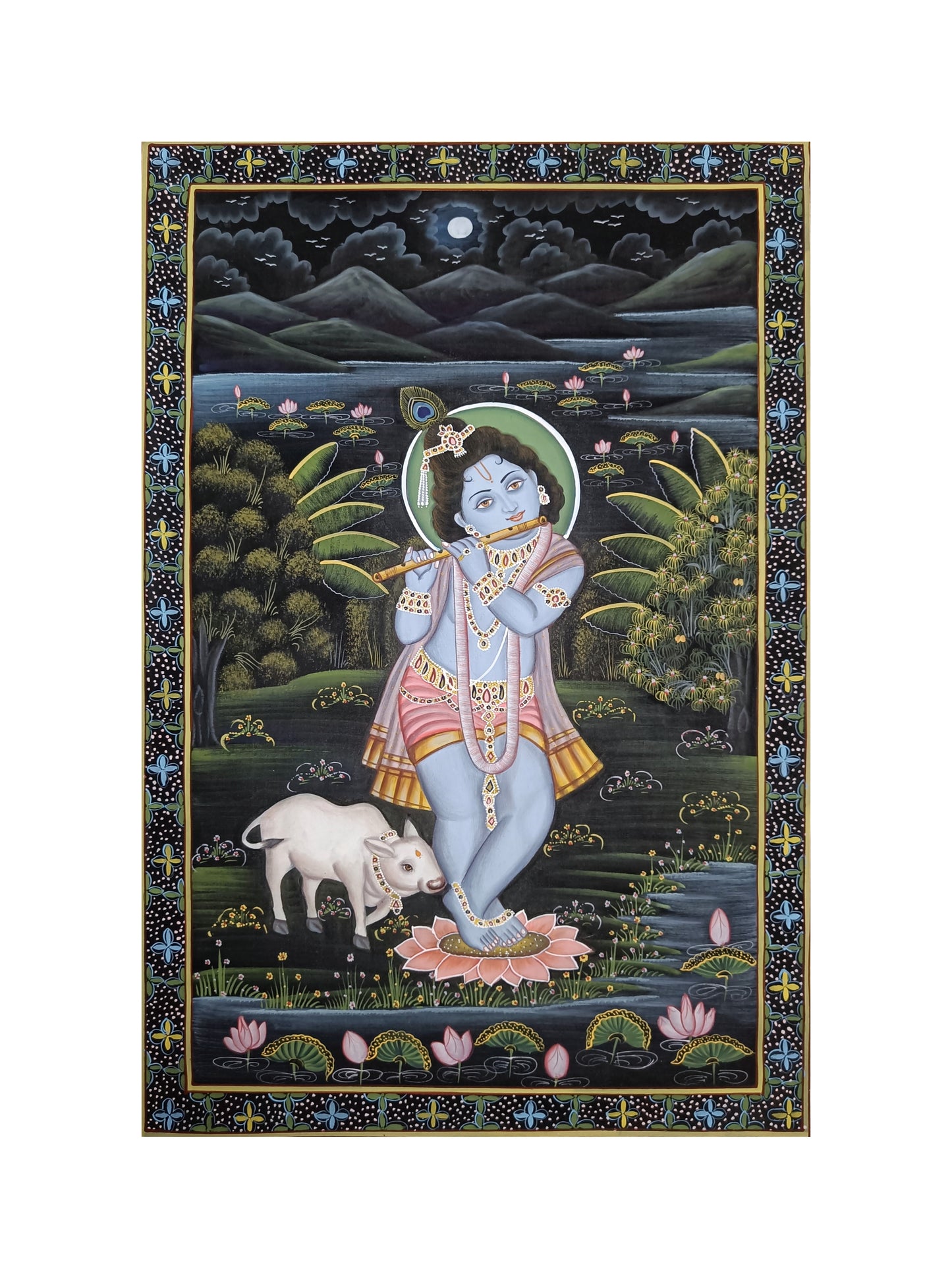 Krishna Gopal Hand Made Painting Art Work Wall Decor