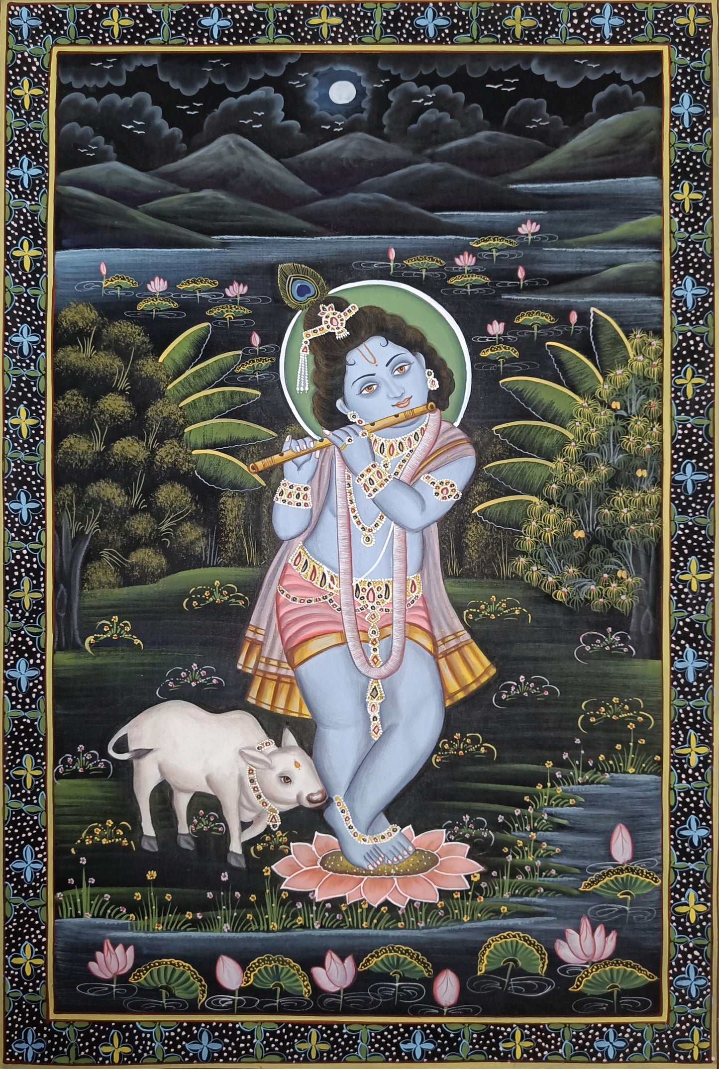 Krishna Gopal Hand Made Painting Art Work Wall Decor