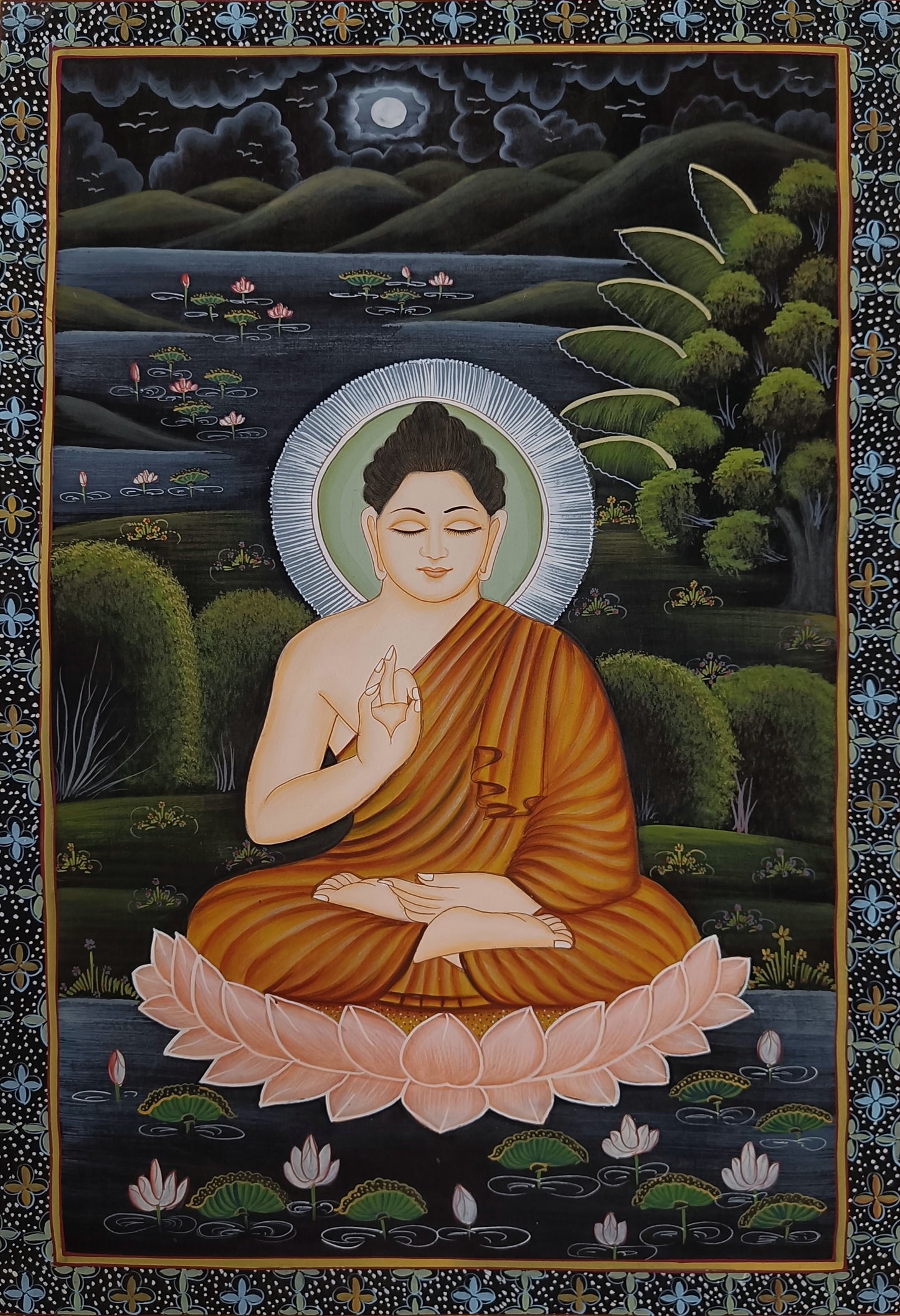 Lord Buddha Painting Wall Hanging Spiritual Art