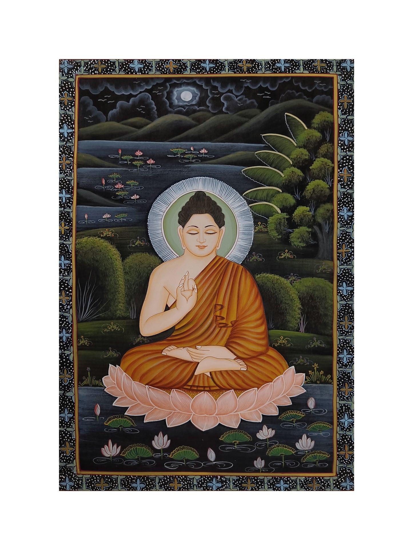 Lord Buddha Painting Wall Hanging Spiritual Art