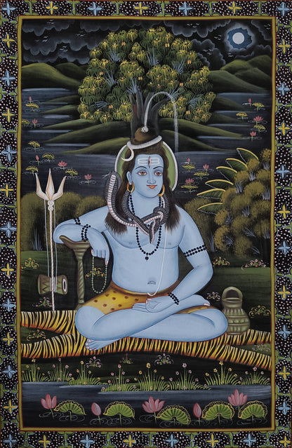 Lord Shiva Hand Made Painting Art Work Wall Decor