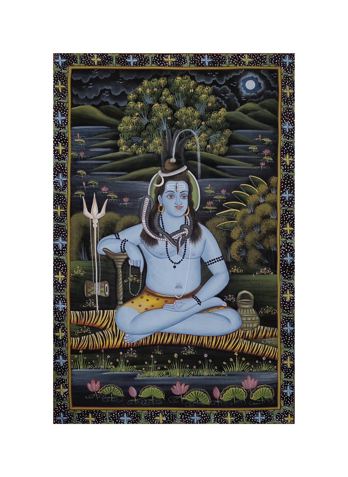 Lord Shiva Hand Made Painting Art Work Wall Decor