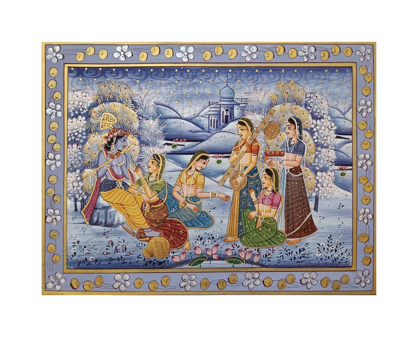 Radha Krishna artwork Hand-Made Painting Wall Decor