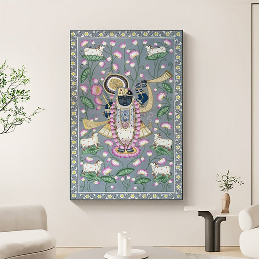 Shrinathji Pichwai Painting Hand-Made Art : Home Decor