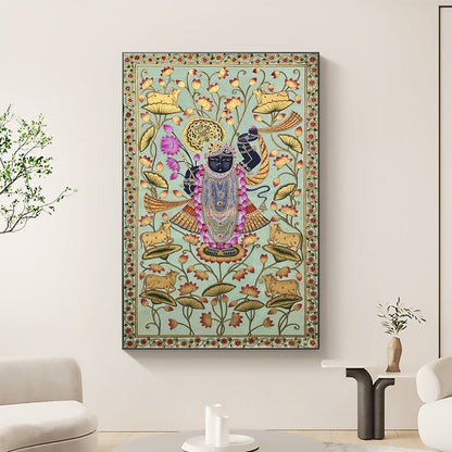 Shree Nath JI Pichwai Hand printed Painting For Luxury Living Room