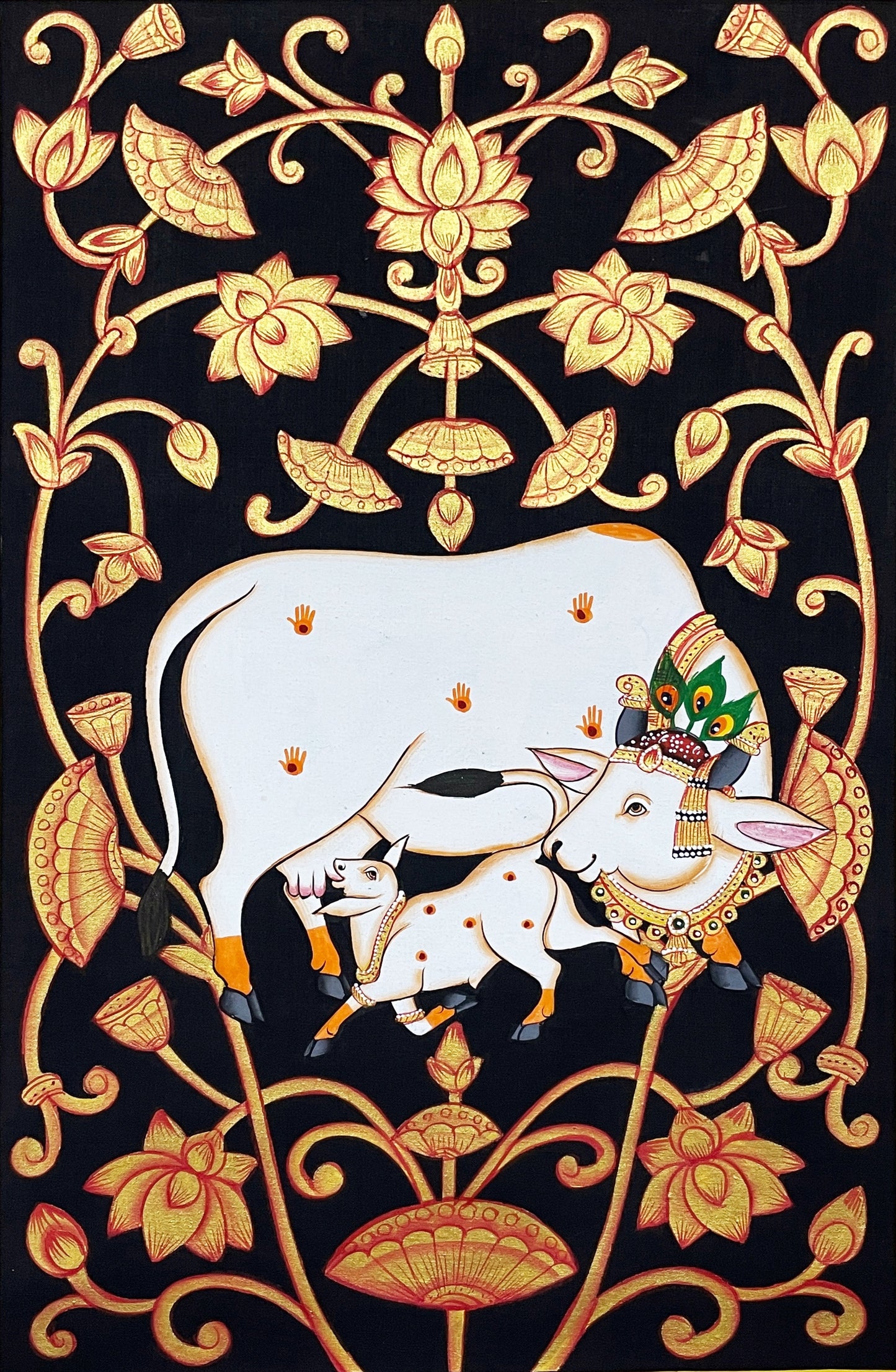 Cow Pichwai artwork Hand-Made Painting Home Decor