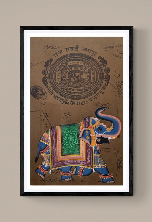 Royal Elephant Handmade Painting Wall Decor | Chitravali