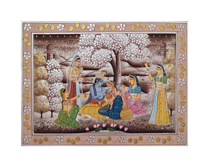 Krishna Radha artwork Hand Made Painting Living Room Decor