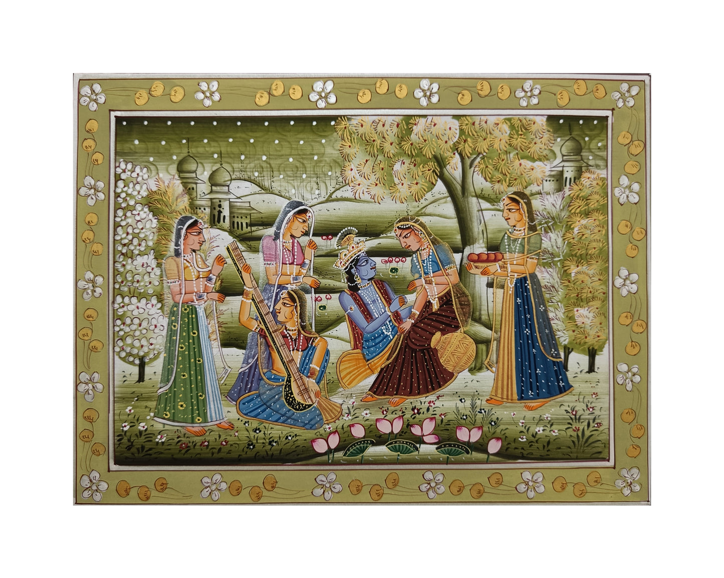 Radha Krishna artwork Hand-Made Painting Room Decor