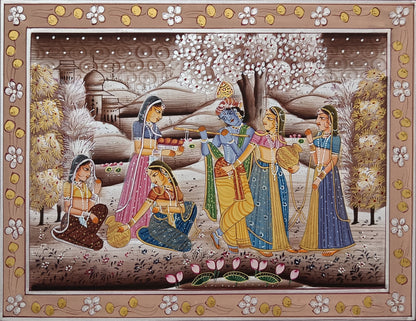 Radha Krishna artwork HandMade Painting Room Decor