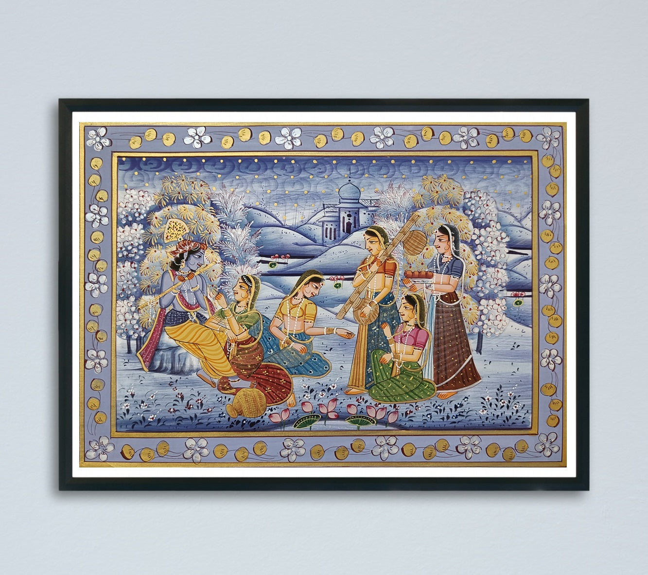 Radha Krishna artwork Hand-Made Painting Wall Decor