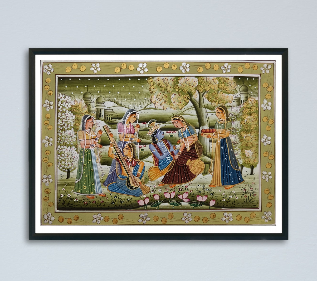 Radha Krishna artwork Hand-Made Painting Room Decor