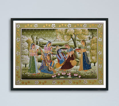 Radha Krishna artwork Hand-Made Painting Room Decor