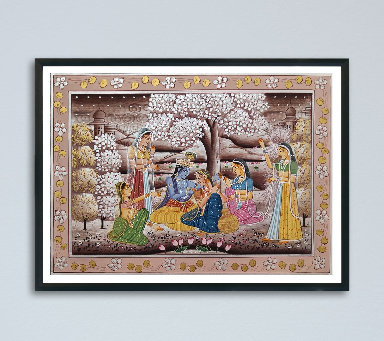 Krishna Radha artwork Hand Made Painting Living Room Decor