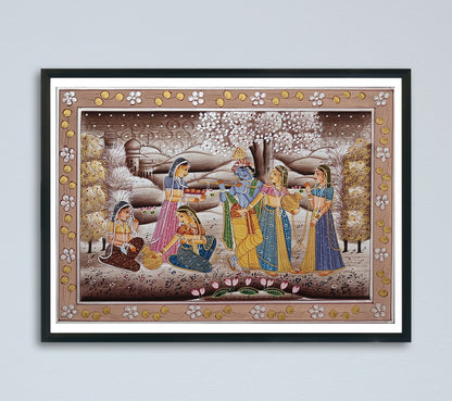 Radha Krishna artwork HandMade Painting Room Decor