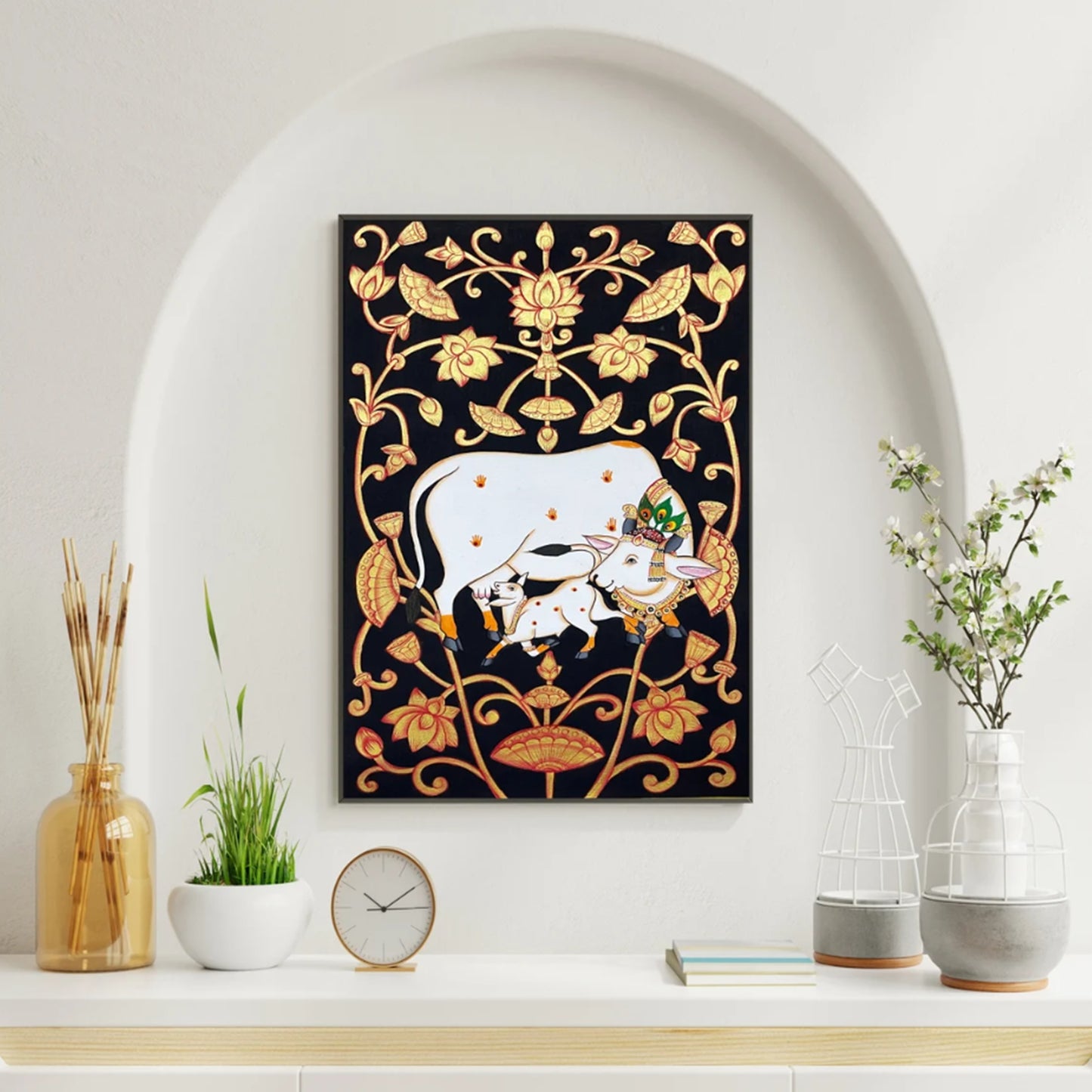 Cow Pichwai artwork Hand-Made Painting Home Decor