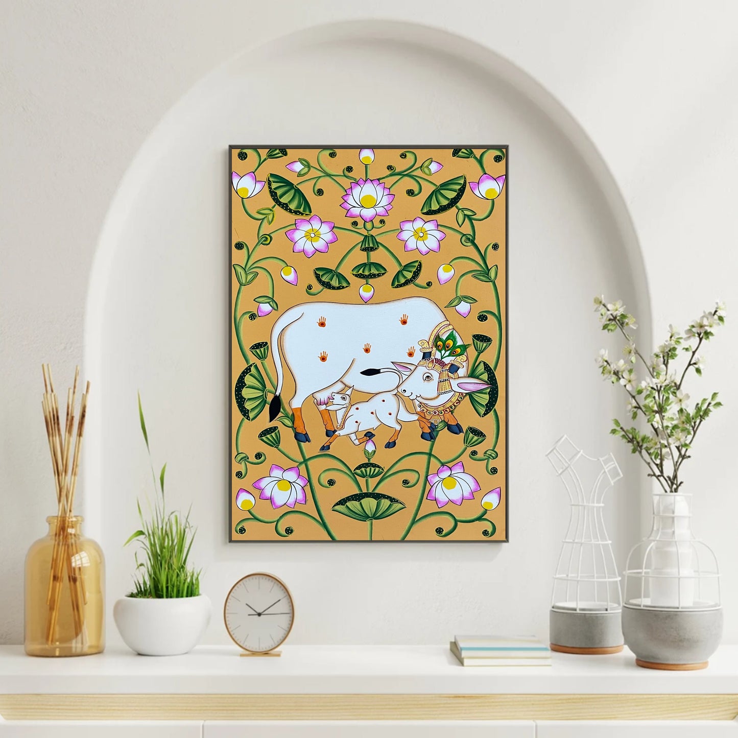 Cow Pichwai artwork Hand-Made Painting Home Decor